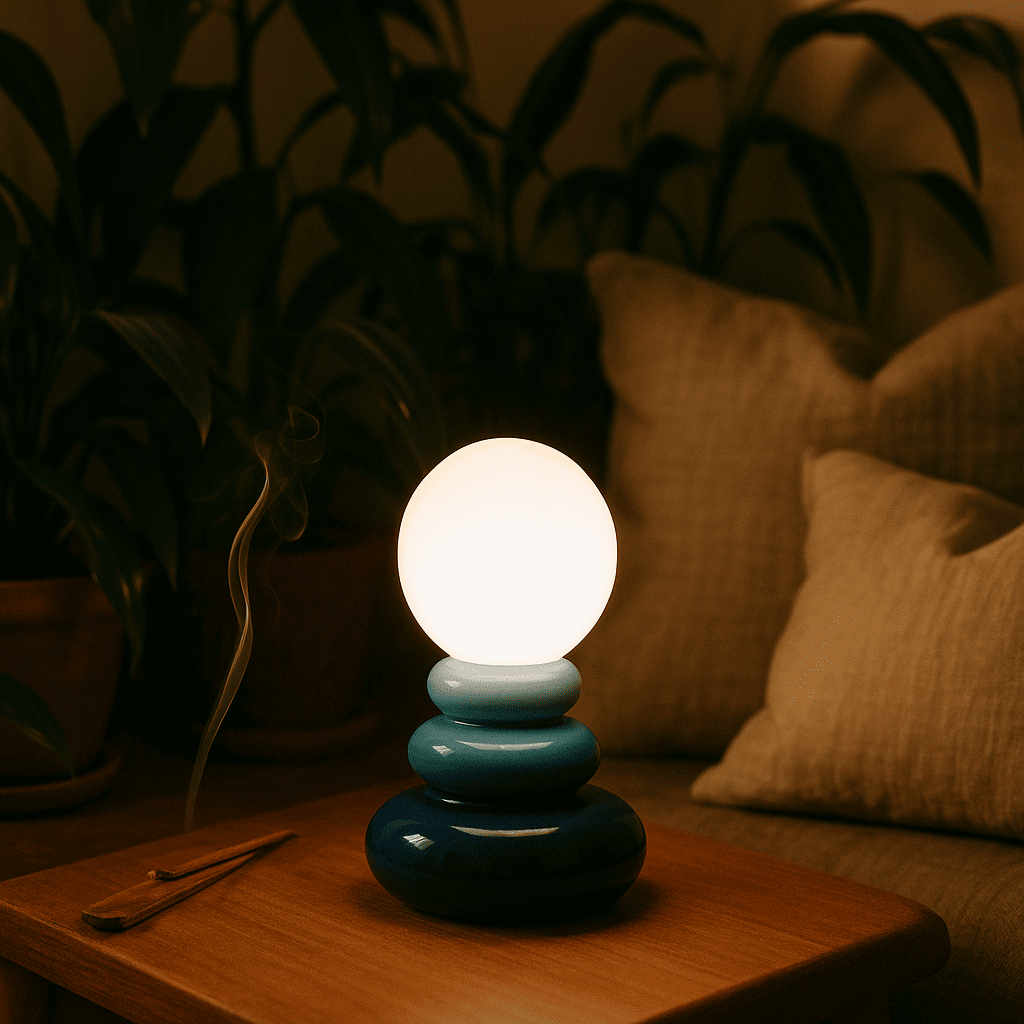 BlueHaven – Stone-Inspired Ceramic Lamp