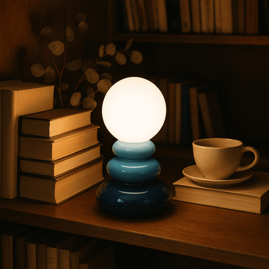 BlueHaven – Stone-Inspired Ceramic Lamp