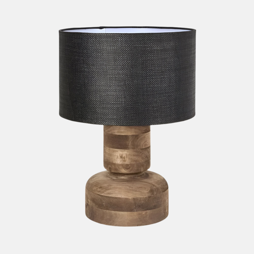 Milo Black-Shaded -  Timber Lamp