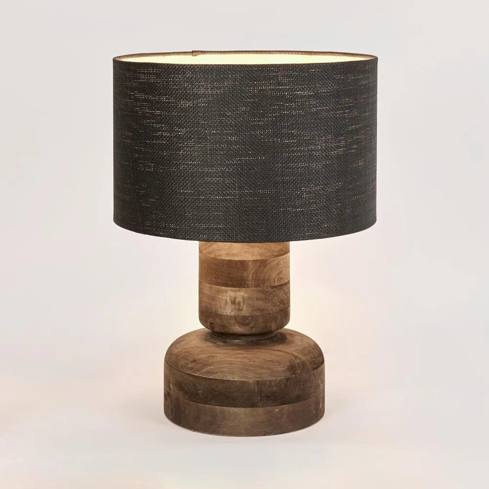 Milo Black-Shaded -  Timber Lamp