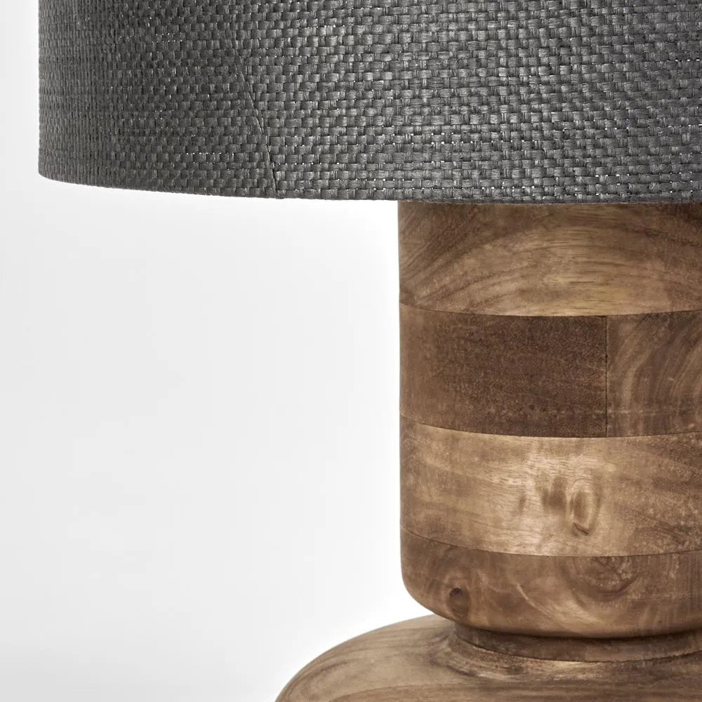 Milo Black-Shaded -  Timber Lamp
