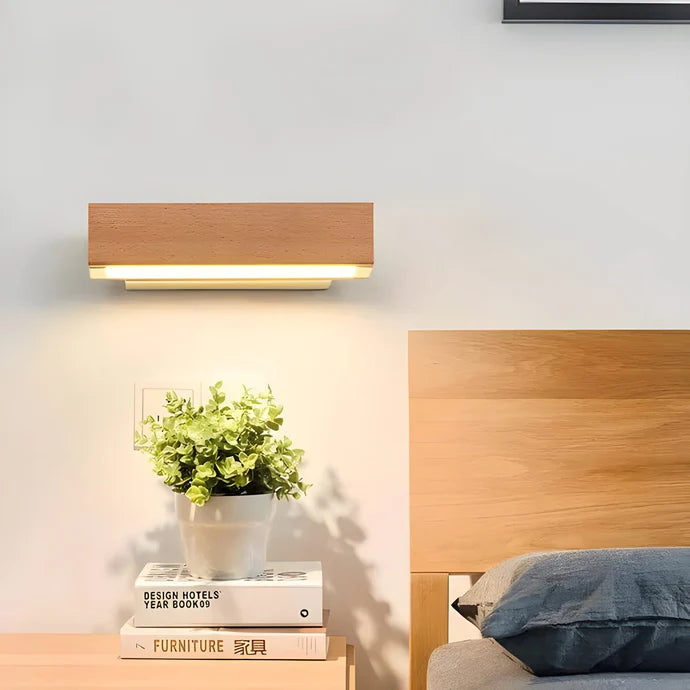 WoodGlow - Minimalistic Wooden Wall Lamp