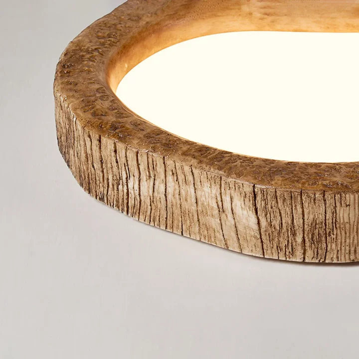 TimberGlow | Enchanting Rustic Log LED Ceiling Light