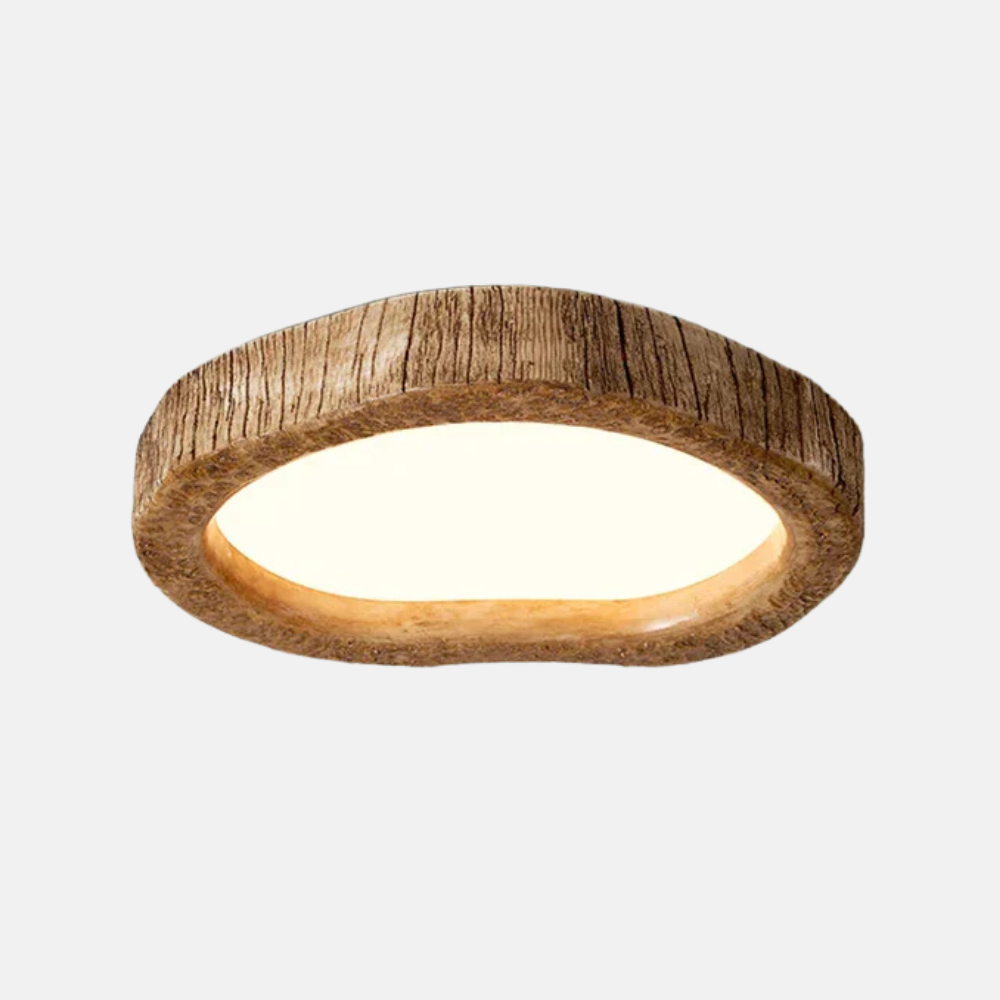TimberGlow | Enchanting Rustic Log LED Ceiling Light