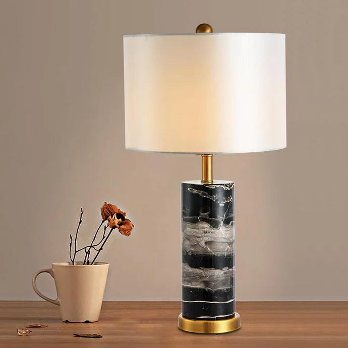 MarbleLuxe - Table Lamp with Marble Base