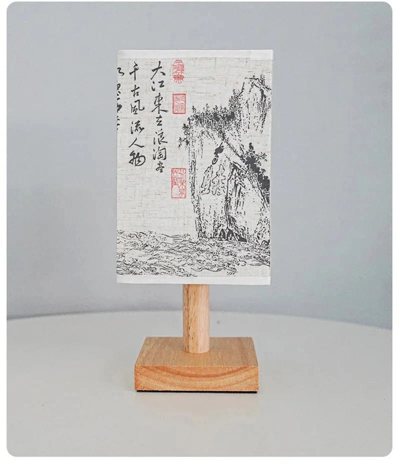 Minimalist Wooden Nightstand Lamp – Japanese Zen Design